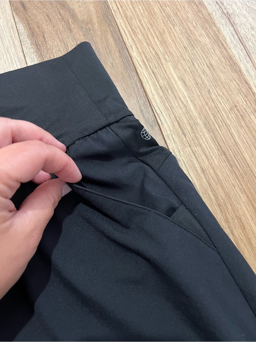 Adidas Black High Waisted Lightweight Track Parley Ocean Plastic Joggers Size XL - Picture 5 of 10